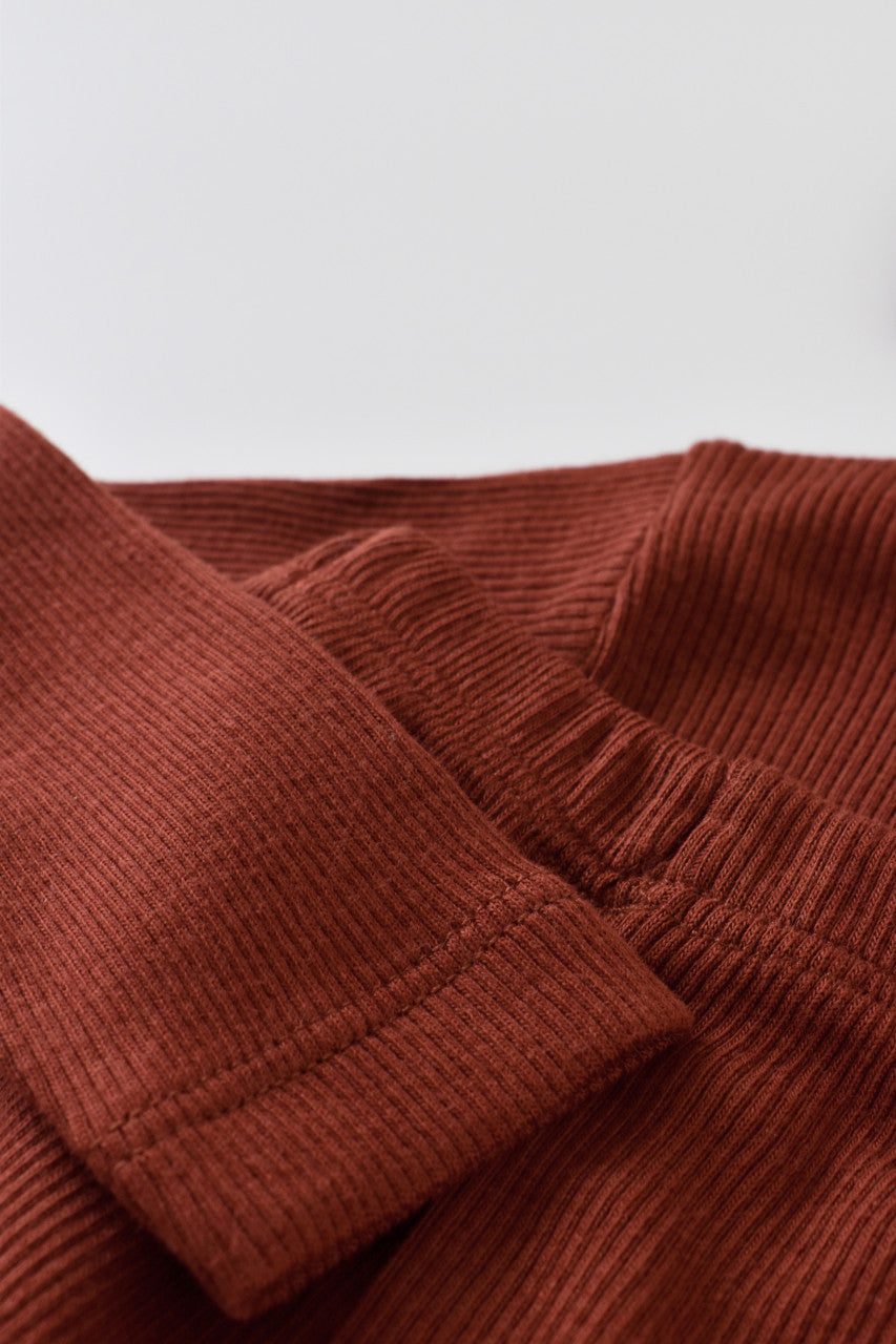 Set 3 piese: bluzita cu maneca lunga, pantaloni lungi si caciulita din bumbac organic si modal - , BabyCosy