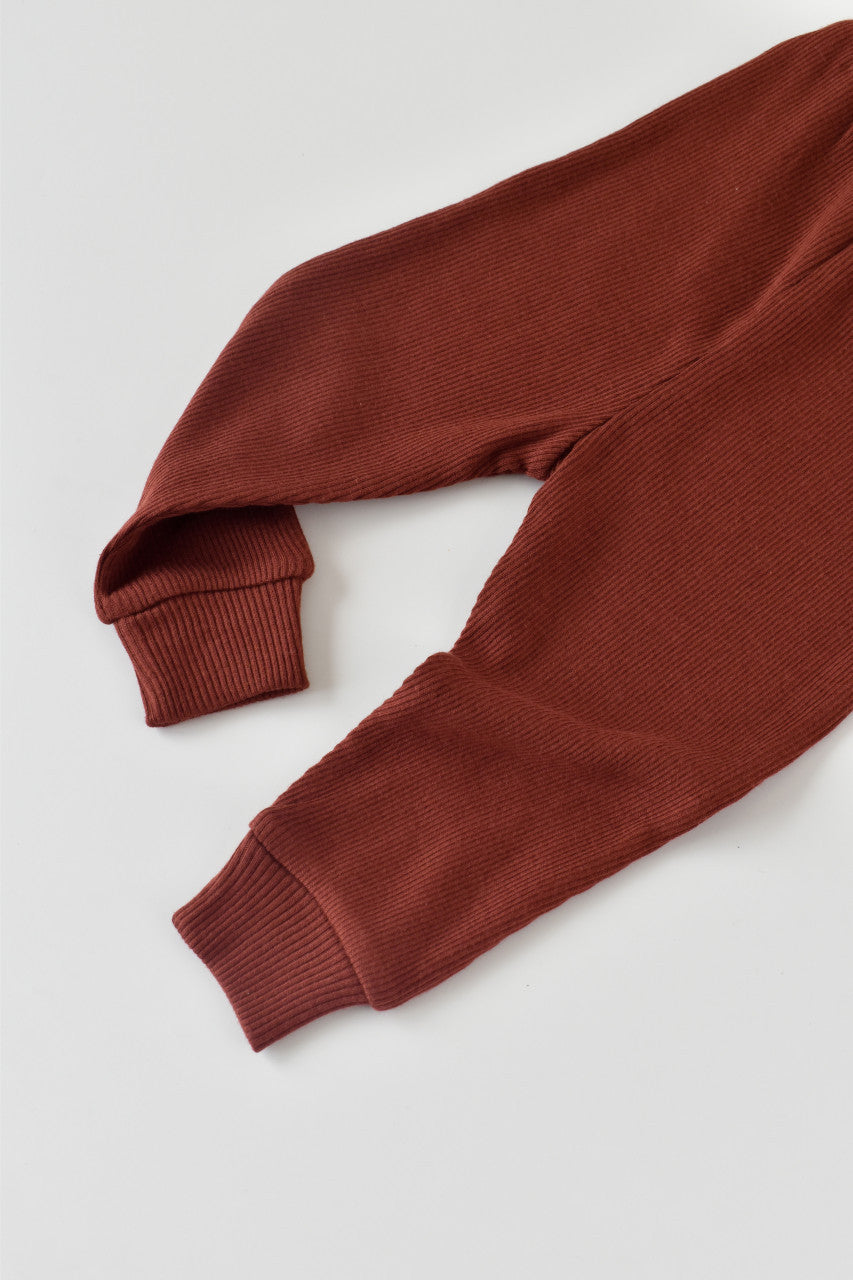 Set 3 piese: bluzita cu maneca lunga, pantaloni lungi si caciulita din bumbac organic si modal - , BabyCosy