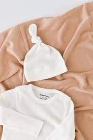 Set 3 piese: bluzita cu maneca lunga, pantaloni lungi si caciulita din bumbac organic si modal - , BabyCosy