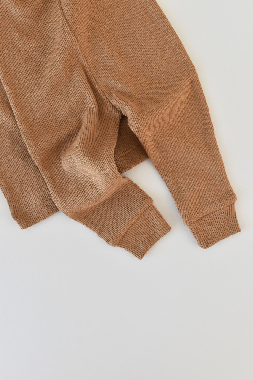 Set 3 piese: bluzita cu maneca lunga, pantaloni lungi si caciulita din bumbac organic si modal - , BabyCosy