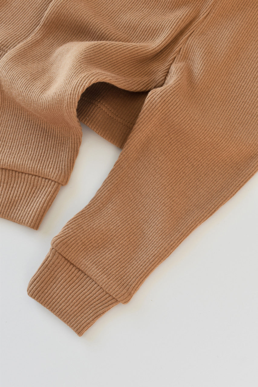 Set 3 piese: bluzita cu maneca lunga, pantaloni lungi si caciulita din bumbac organic si modal - , BabyCosy