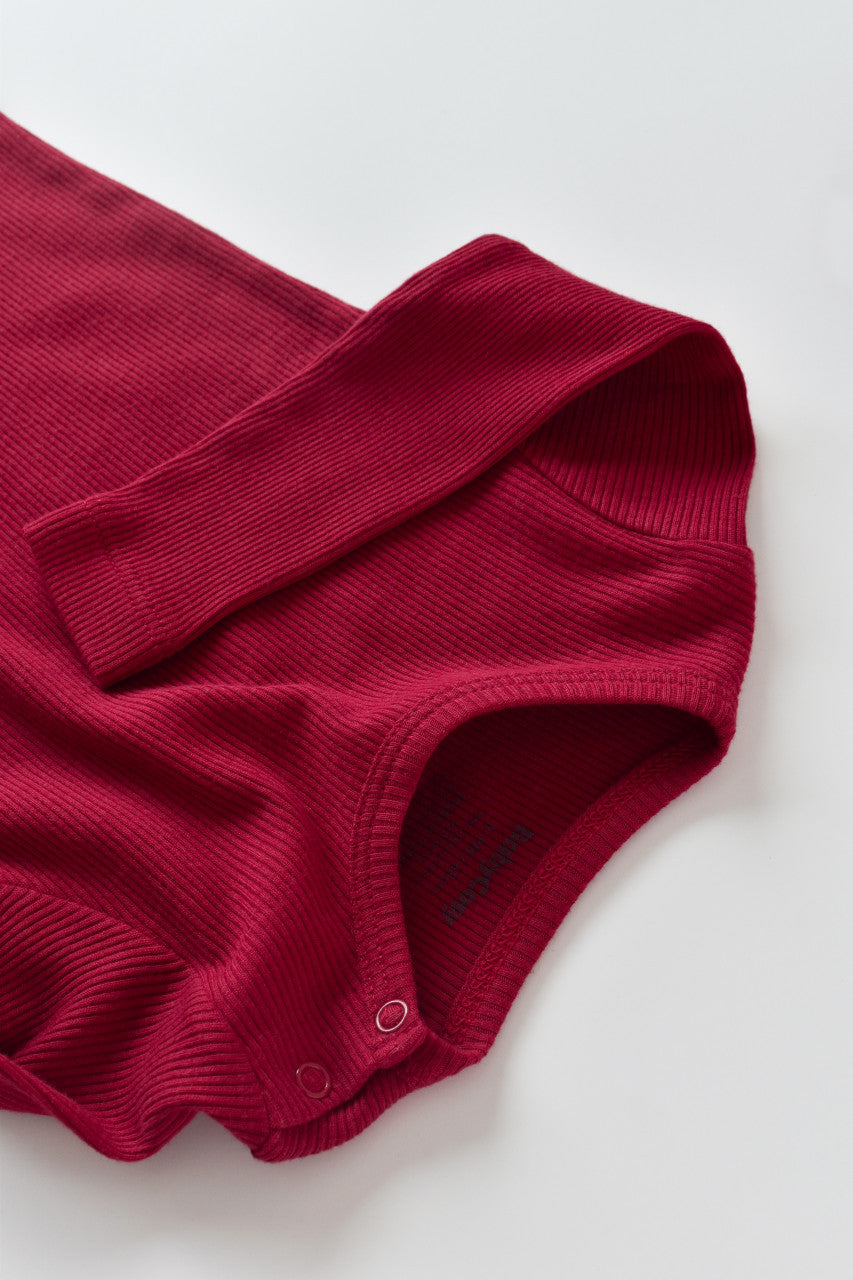 Set 3 piese: body cu maneca lunga, pantaloni lungi si caciulita din bumbac organic si modal - , BabyCosy