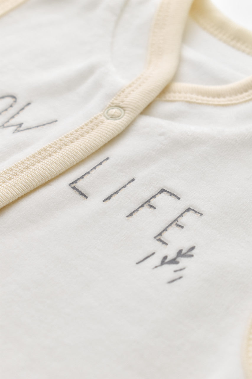 Set 3 piese Broscuta cu body, pantalonasi si vestuta din 80%bumbac organic si 20% poliester - , BabyCosy