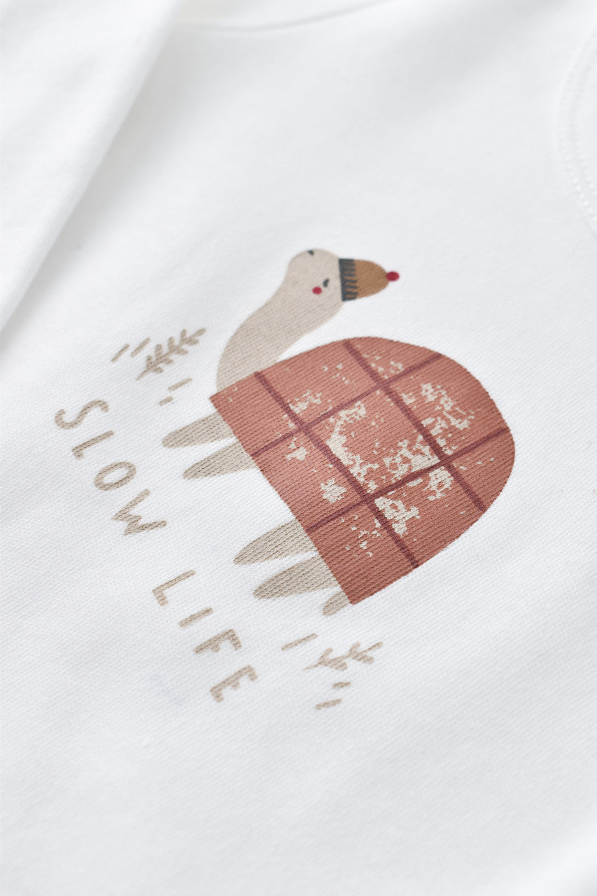 Set 3 piese Broscuta cu body, pantalonasi si vestuta din 80%bumbac organic si 20% poliester - , BabyCosy