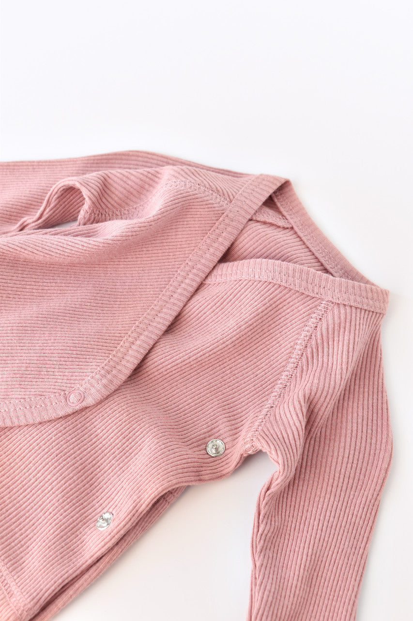 Set 4 piese: bluza, pantaloni, caciulita si manusi din bumbac organic si modal - , BabyCosy