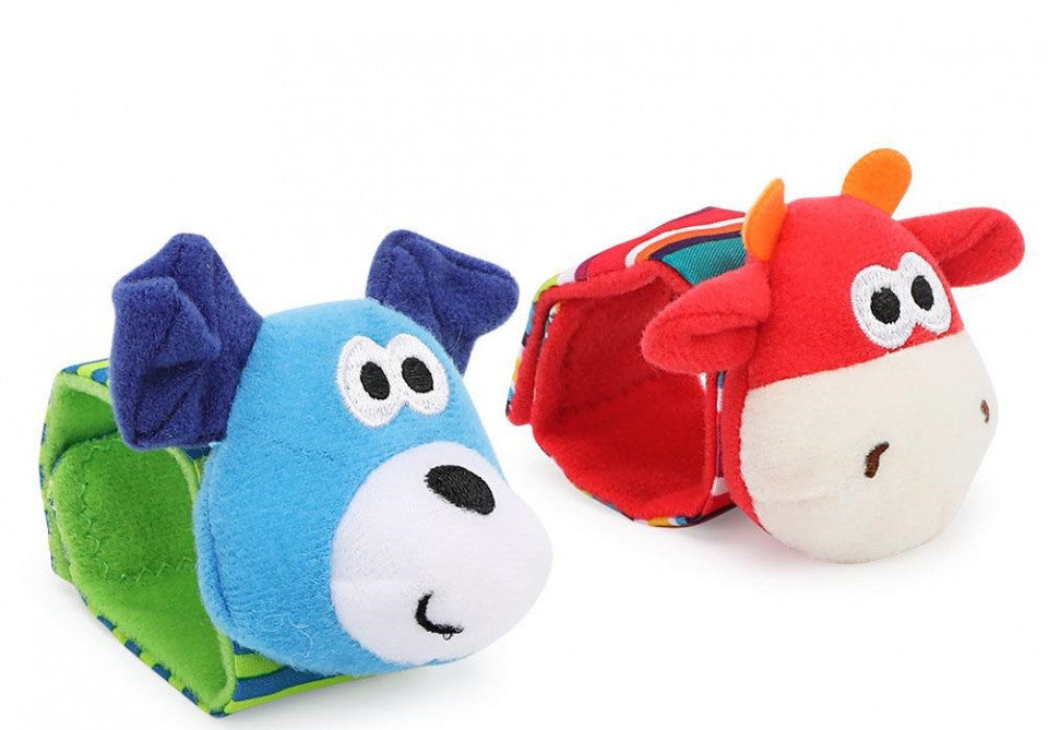 Set 4 zornaitori, pentru bebelusi, bratari si sosetute - model 2