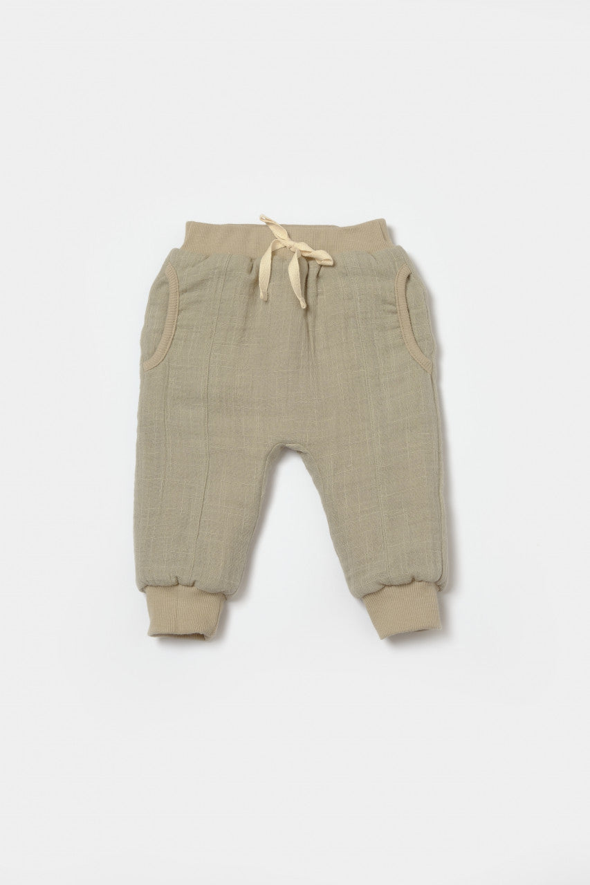 Set bluza dublata si pantaloni Ursulet, Winter muselin - , BabyCosy