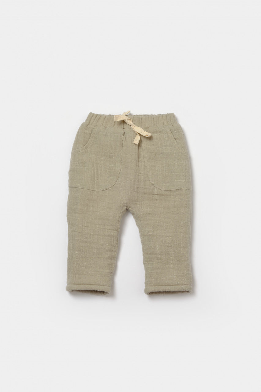 Set bluza dublata si pantaloni Ursulet, Winter muselin - , BabyCosy