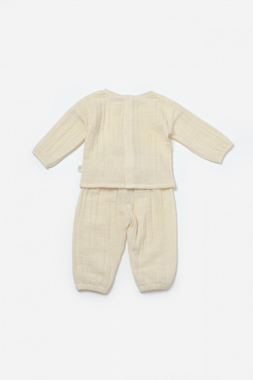 Set bluza si pantaloni, Winter muselin, 100% bumbac - , BabyCosy