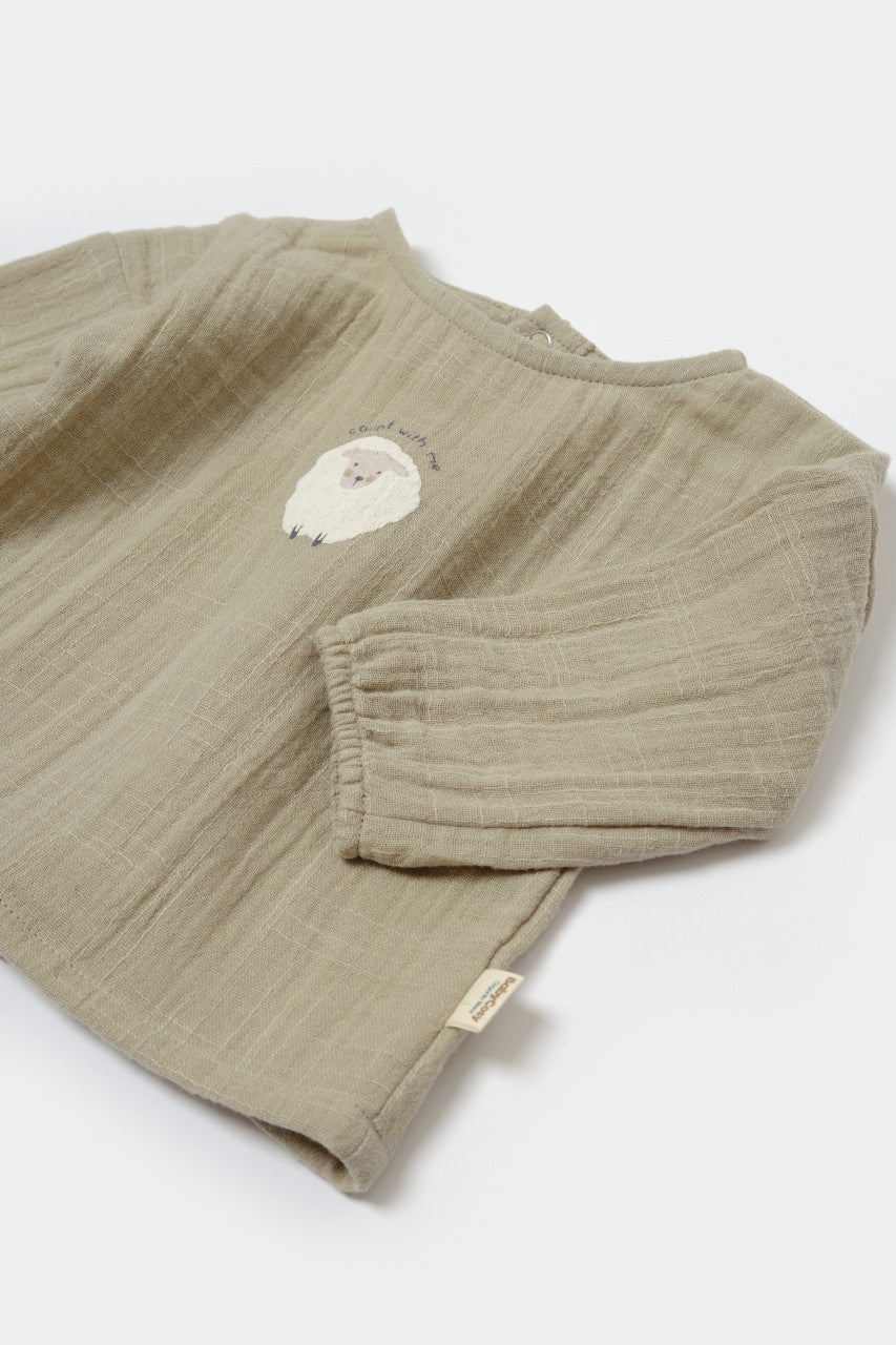 Set bluza si pantaloni, Winter muselin, 100% bumbac - , BabyCosy