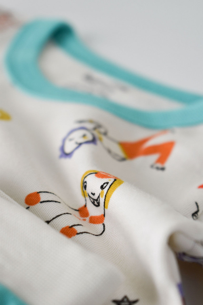 Set bluzita cu maneca lunga si pantaloni lungi din bumbac organic si modal -  BabyCosy