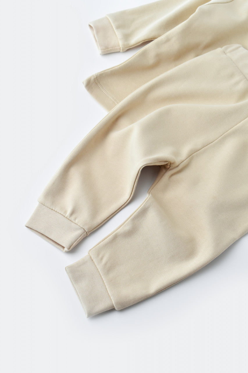 Set bluzita cu maneca lunga si pantaloni lungi din bumbac organic si modal -  BabyCosy