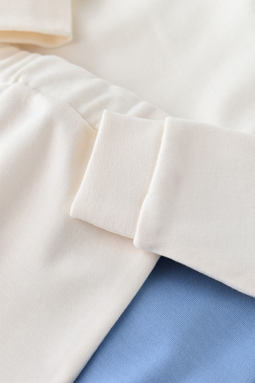 Set bluzita cu maneca lunga si pantaloni lungi din bumbac organic si modal -  BabyCosy