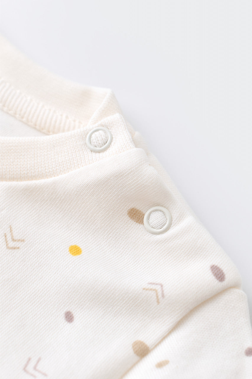 Set bluzita cu maneca lunga si pantaloni lungi din bumbac organic si modal -  BabyCosy