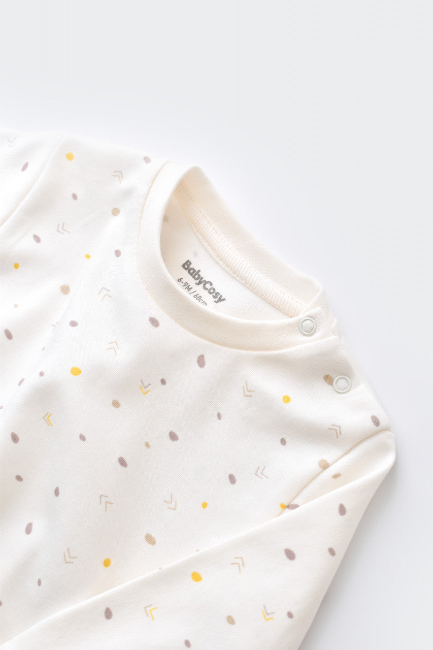 Set bluzita cu maneca lunga si pantaloni lungi din bumbac organic si modal -  BabyCosy