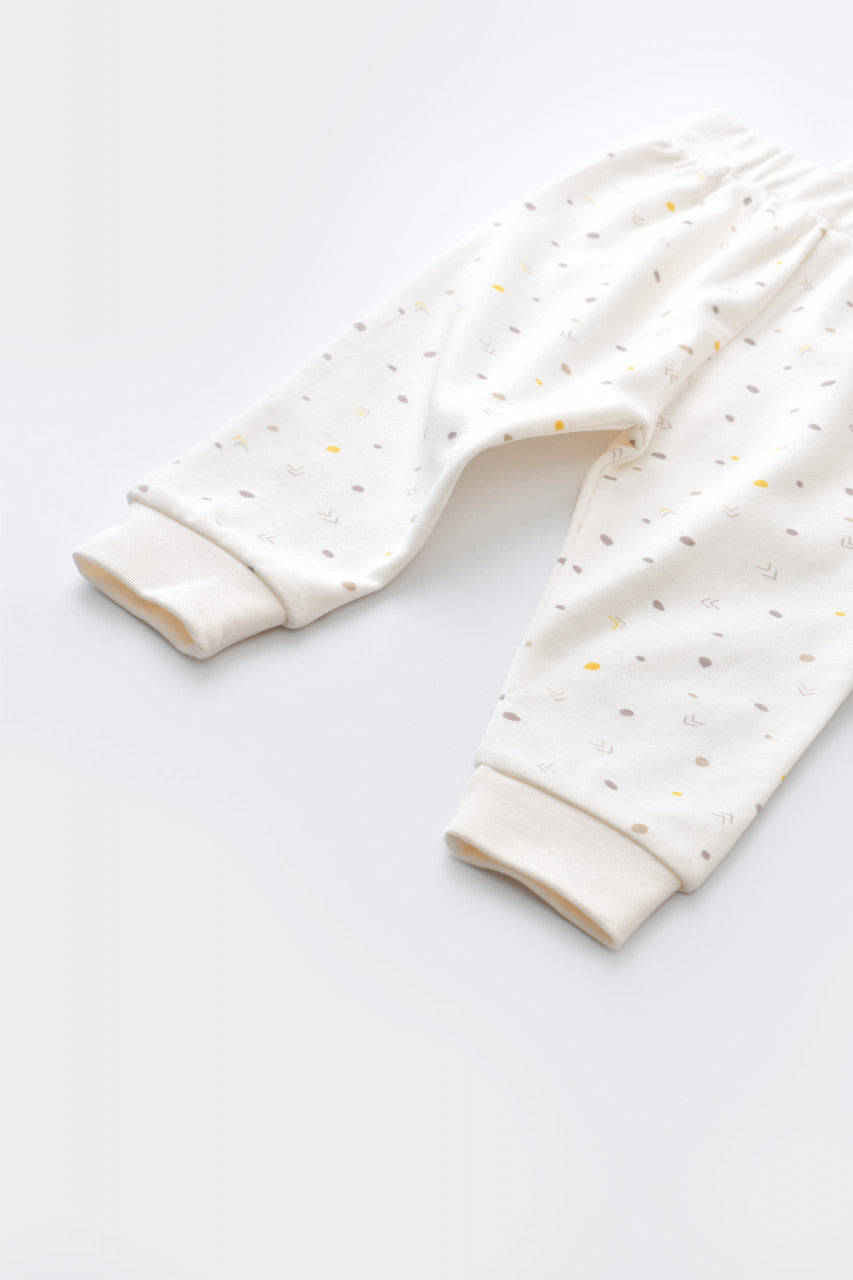 Set bluzita cu maneca lunga si pantaloni lungi din bumbac organic si modal -  BabyCosy