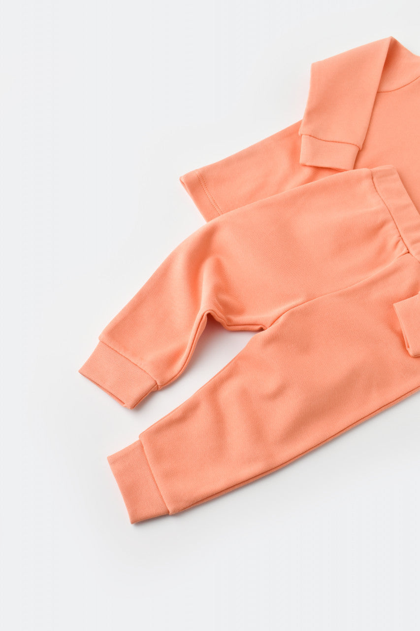 Set bluzita cu maneca lunga si pantaloni lungi din bumbac organic si modal -  BabyCosy