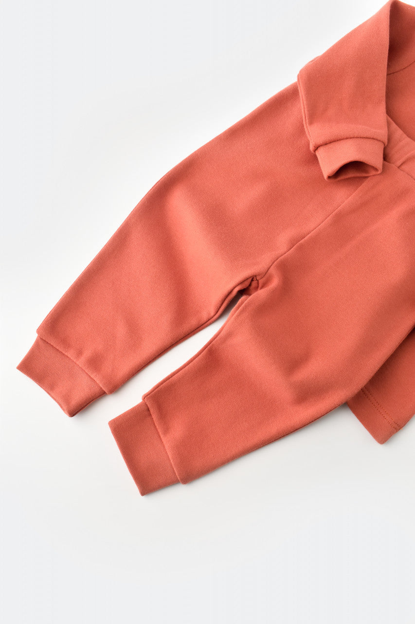 Set bluzita cu maneca lunga si pantaloni lungi din bumbac organic si modal -  BabyCosy