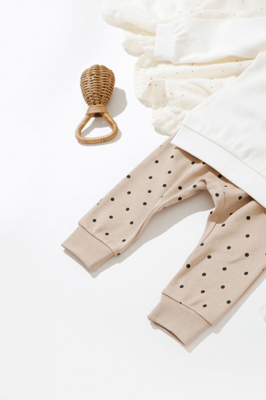 Set bluzita cu maneca lunga si pantaloni lungi din bumbac organic si modal -  BabyCosy