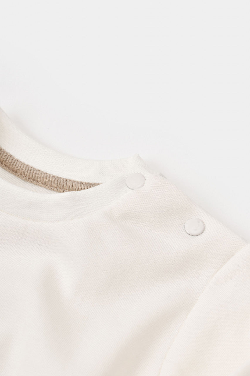 Set bluzita cu maneca lunga si pantaloni lungi din bumbac organic si modal -  BabyCosy