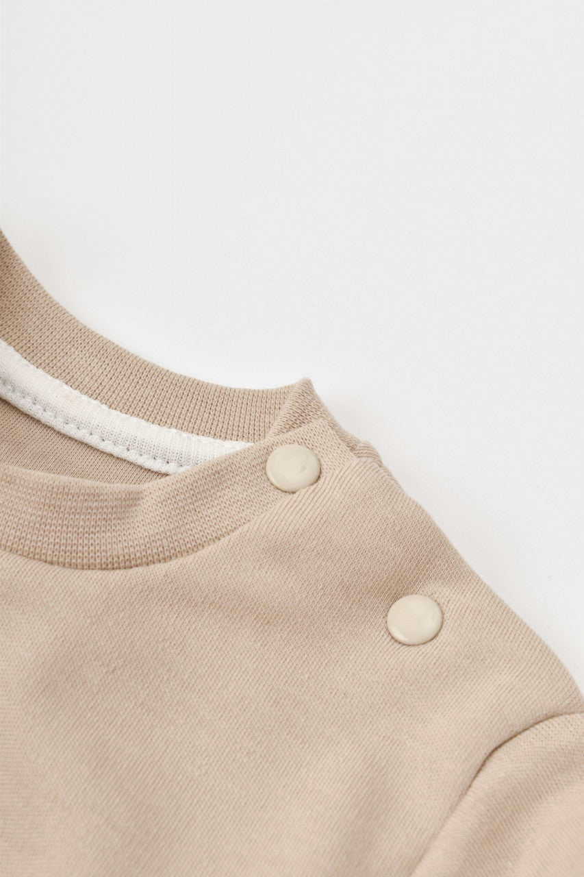 Set bluzita cu maneca lunga si pantaloni lungi din bumbac organic si modal -  BabyCosy