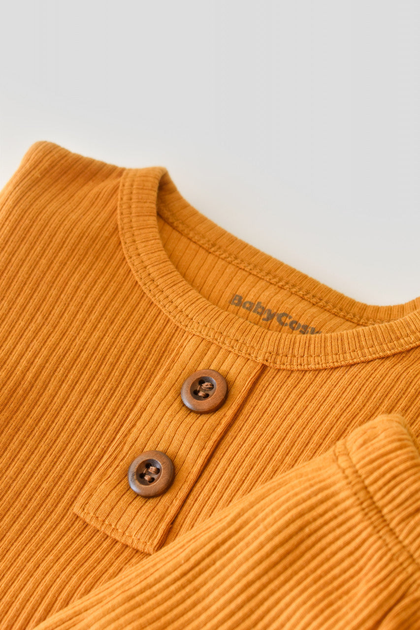 Set bluzita cu maneca lunga si pantaloni lungi din bumbac organic si modal -  BabyCosy