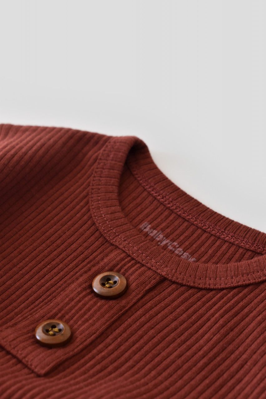 Set bluzita cu maneca lunga si pantaloni lungi din bumbac organic si modal -  BabyCosy