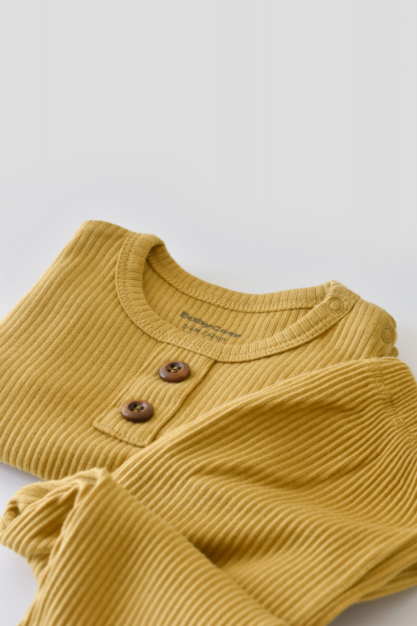 Set bluzita cu maneca lunga si pantaloni lungi din bumbac organic si modal -  BabyCosy