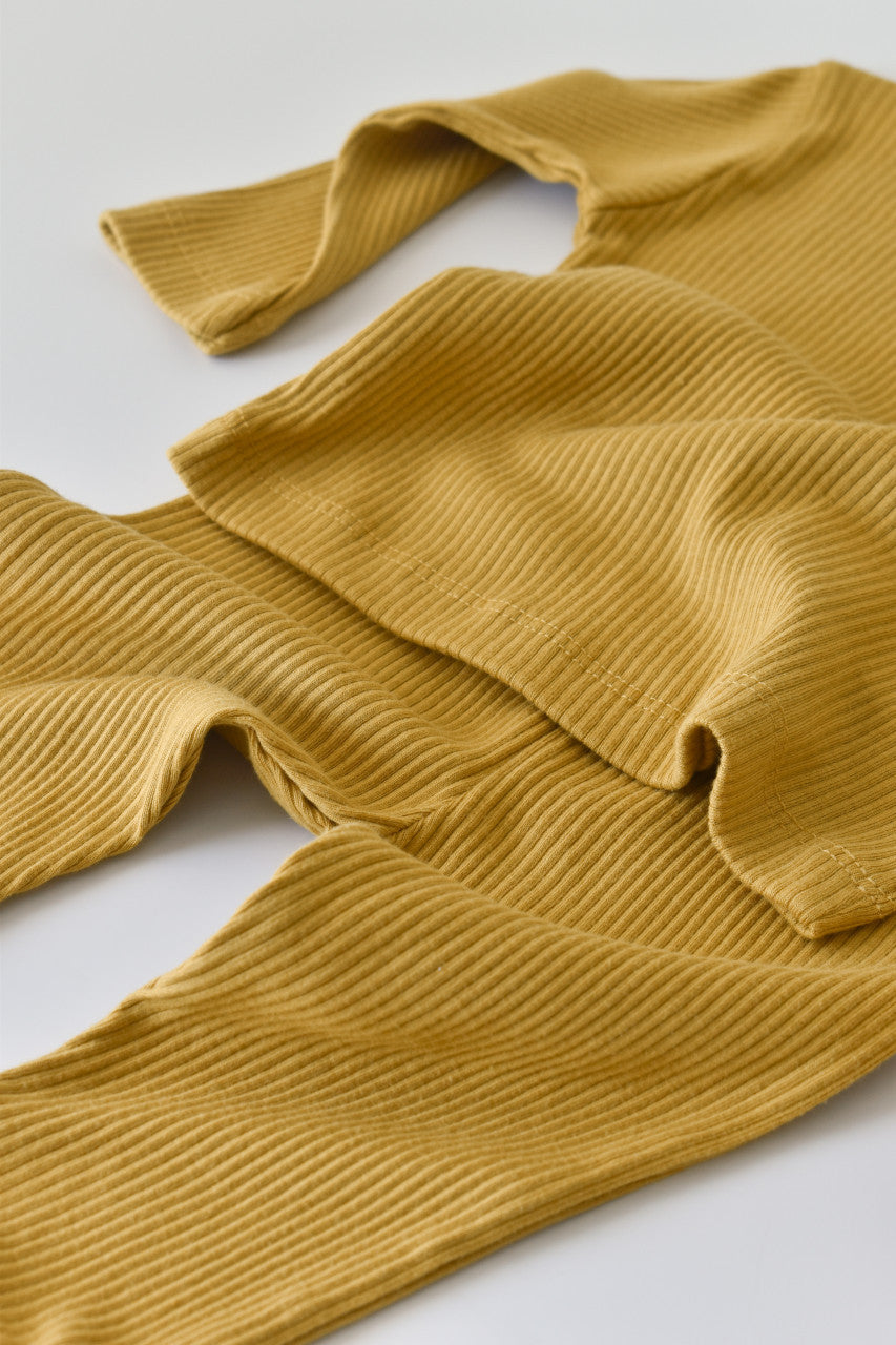 Set bluzita cu maneca lunga si pantaloni lungi din bumbac organic si modal -  BabyCosy