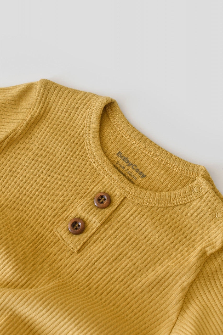 Set bluzita cu maneca lunga si pantaloni lungi din bumbac organic si modal -  BabyCosy