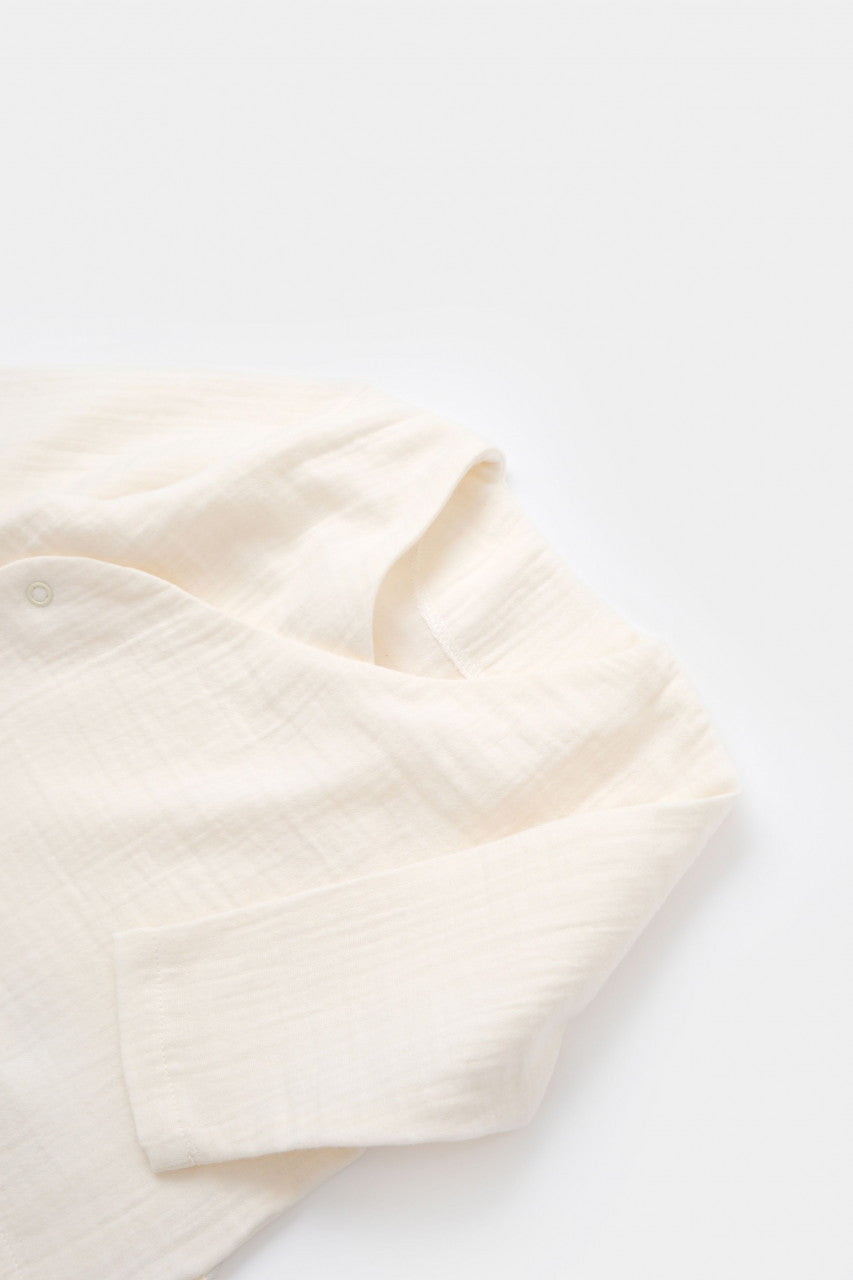 Set bluzita petrecuta si pantaloni lungi din muselina, BabyCosy, 100% bumbac organic,