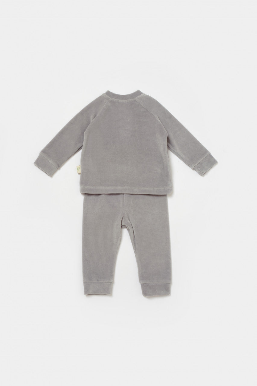 Set bluzita si pantaloni Elefant, 80%bumbac organic si 20% poliester - , BabyCosy