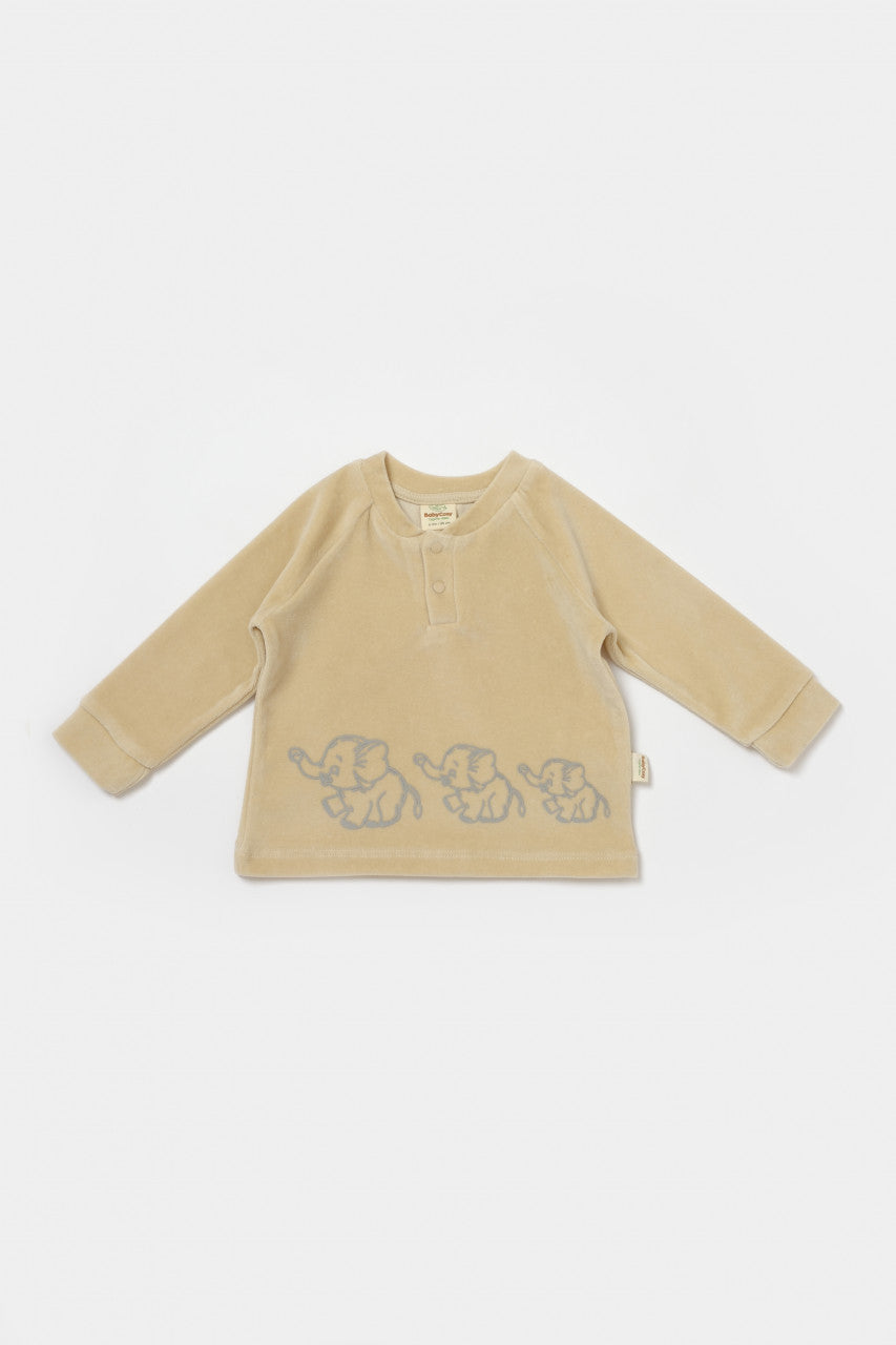 Set bluzita si pantaloni Elefant, 80%bumbac organic si 20% poliester - , BabyCosy