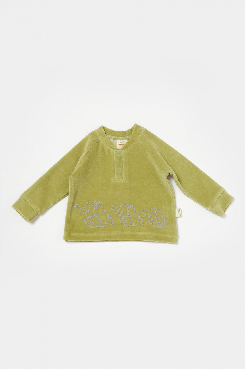 Set bluzita si pantaloni Elefant, 80%bumbac organic si 20% poliester - , BabyCosy