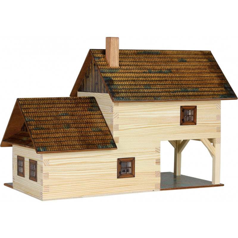 Set constructie arhitectura Taverna, 213 piese din lemn, Walachia