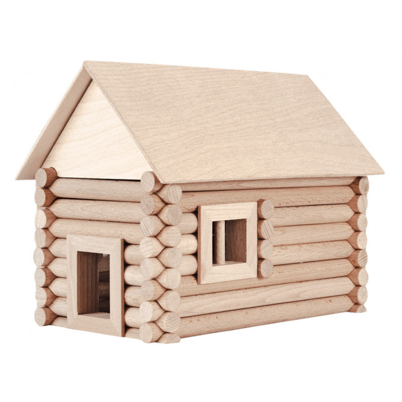 Set constructie arhitectura Vario Mill, 122 piese mari din lemn, Walachia