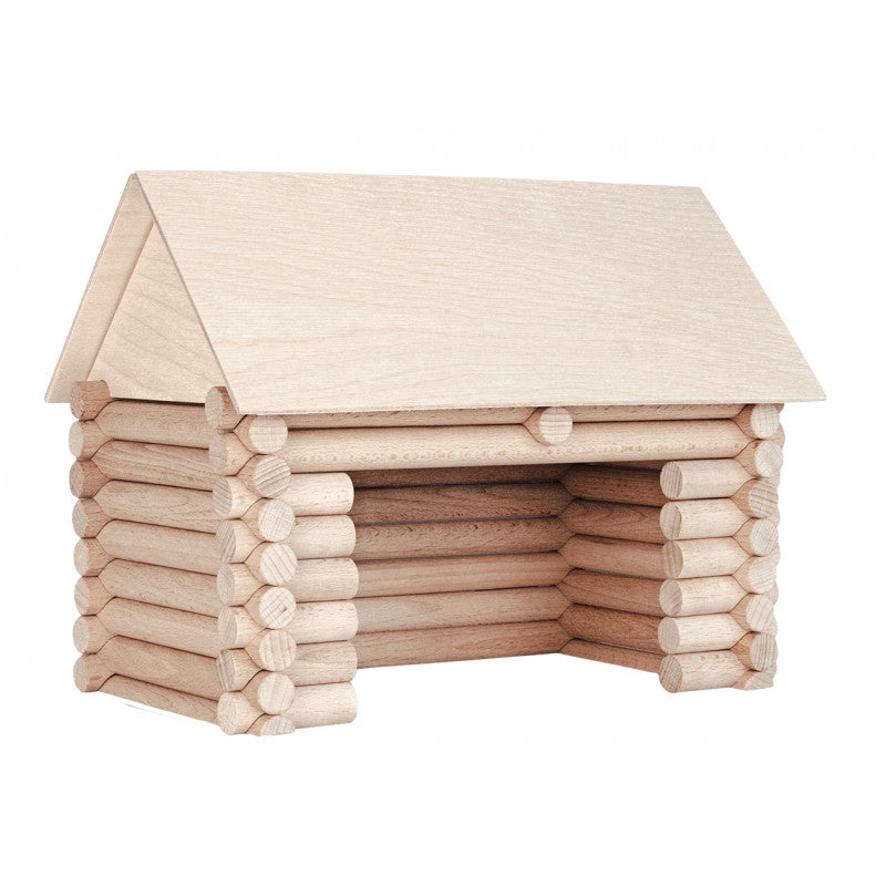 Set constructie arhitectura Vario Mill, 122 piese mari din lemn, Walachia