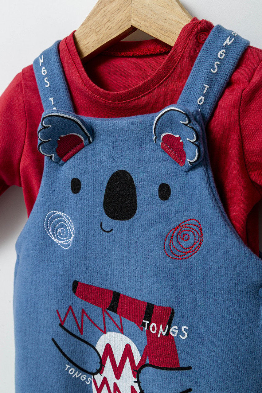 Set cu salopeta si bluzita pentru bebelusi Mountain, Tongs baby