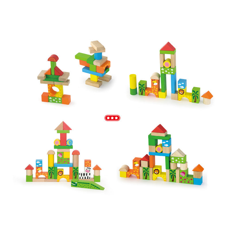 Set cuburi Zoo, 50 de piese, Viga