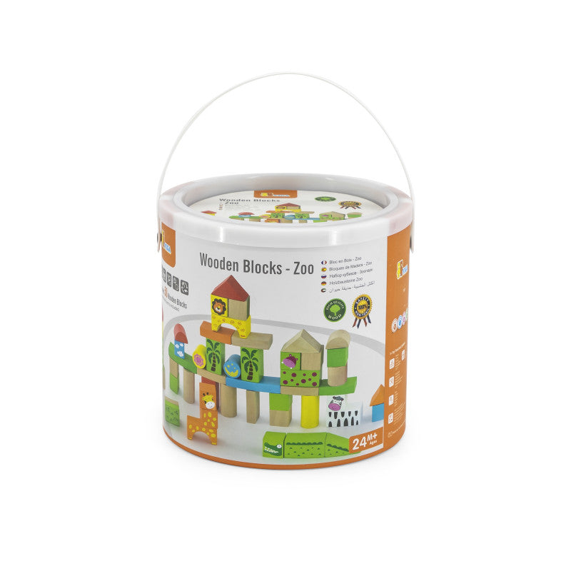 Set cuburi Zoo, 50 de piese, Viga