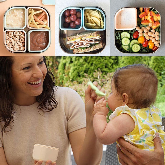 Set cutii silipods Miniware Grow Bento - 3 piese, 2 culori disponibile - Imagine 3