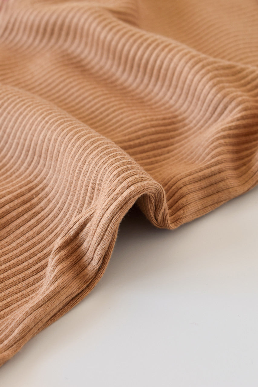 Set de 2 salopetele cu maneca scurta din bumbac organic si modal - Caramiziu/ Sofran BabyCosy