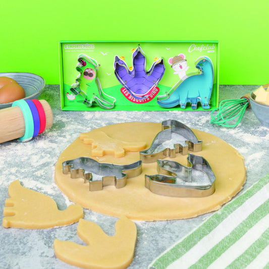 Set de forme de biscuiti Dinozauri 3D, Chefclub kids - Imagine 4