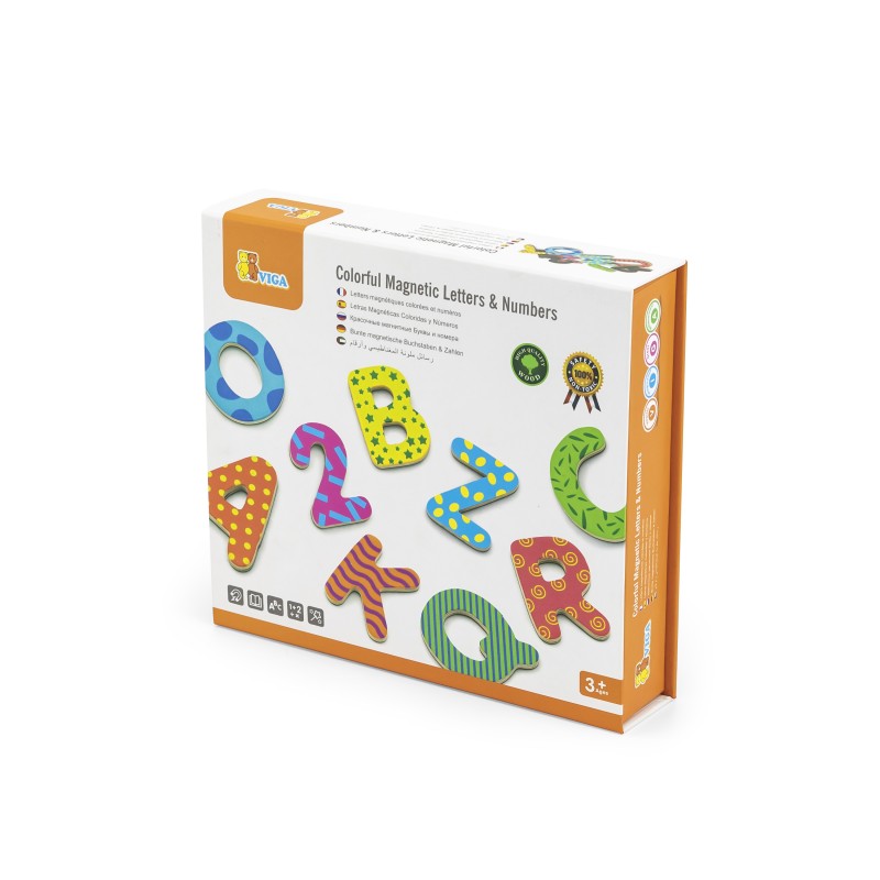 Set de litere si numere magnetice (77 piese)