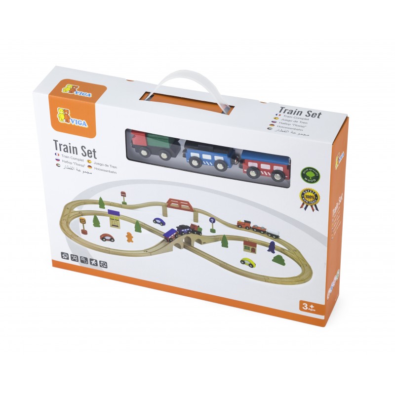 Set de trenulete din 49 de piese