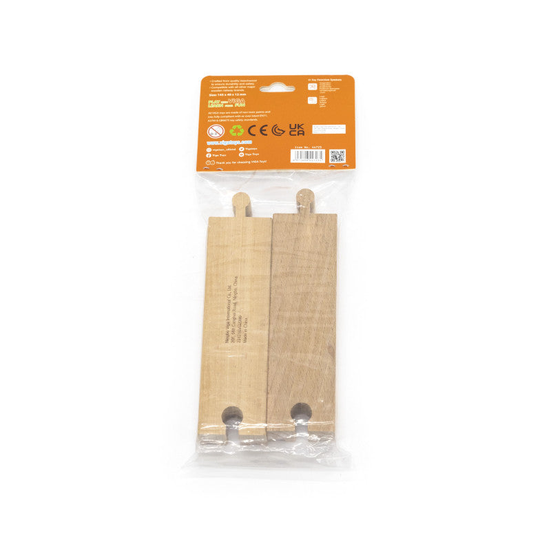 Set extensii sine din lemn pentru trenulete, 4 buc, drepte medii,Viga