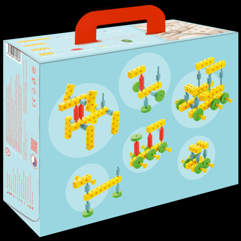 Set gama Construct Mini format din 44 piese, pentru construit masini, animale si alte modele, Walachia