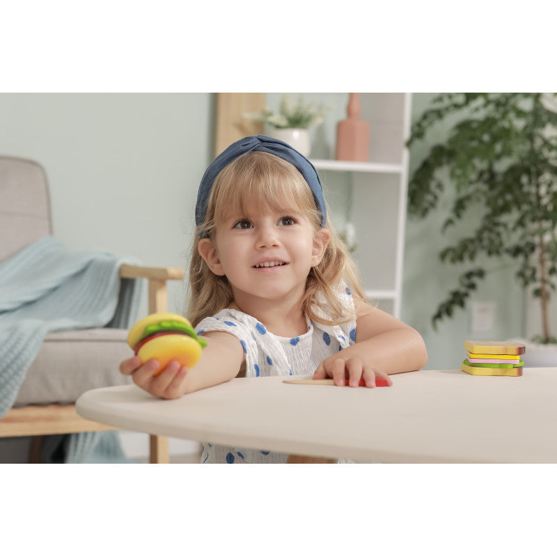 Set hamburger si sandvis din lemn, Viga