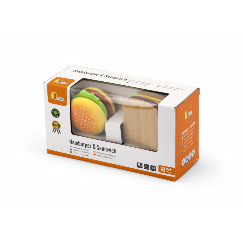 Set hamburger si sandvis din lemn, Viga