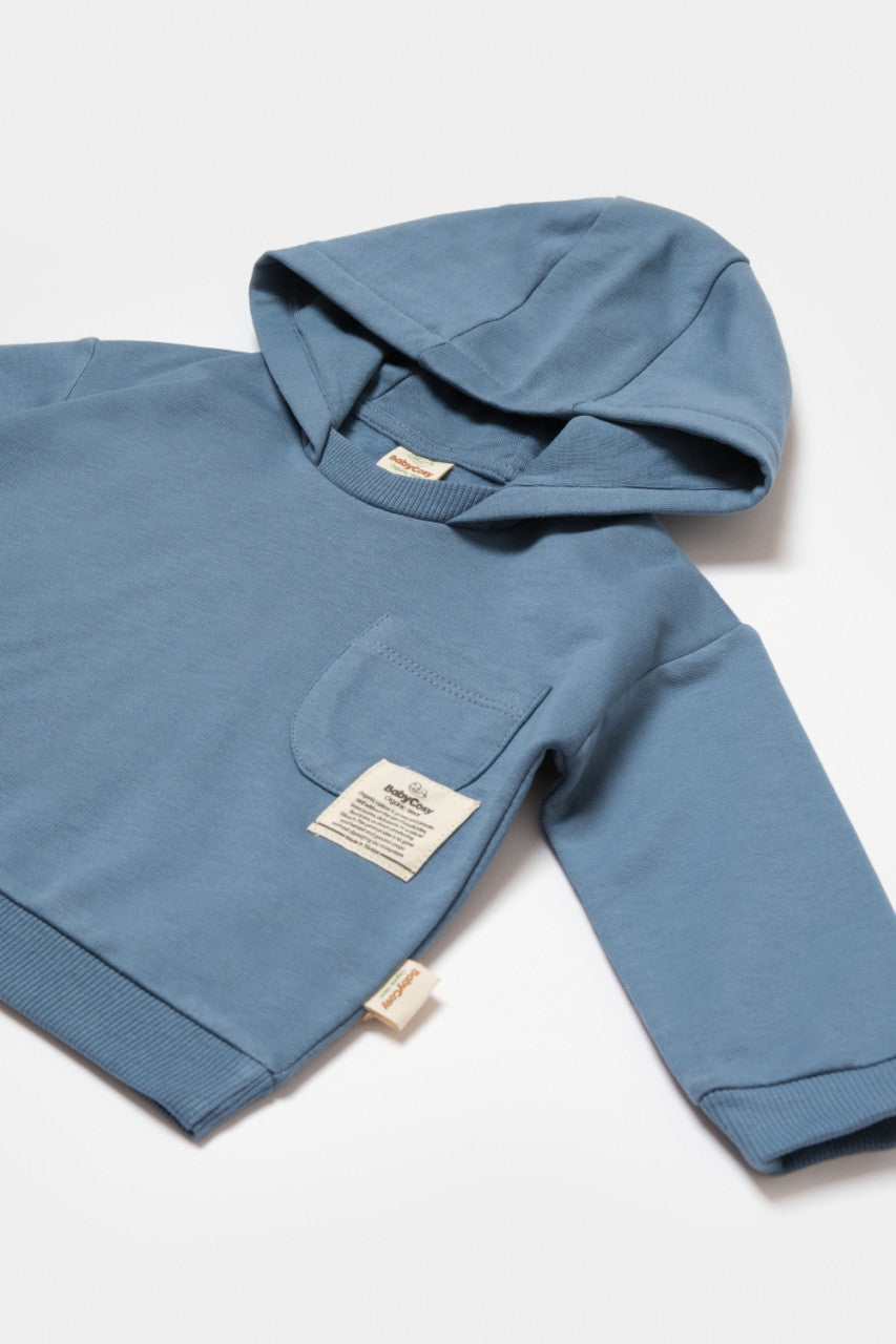 Set hanorac cu gluga si pantaloni, Two thread, 100%bumbac organic - , BabyCosy